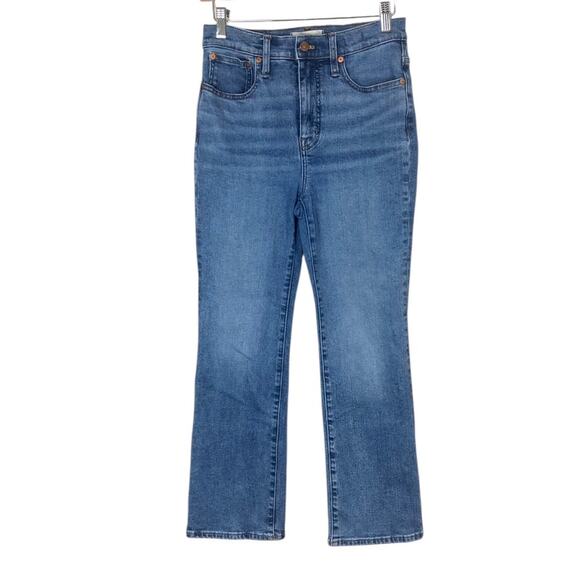 Madewell Cali Demi-Boot Medium Wash High Rise Jeans Size 26 - Picture 1 of 7